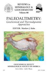 book Paleoaltimetry: Geochemical and Thermodynamic Approaches