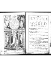 book The Historie of the World, In Five Books. (1666 Edition in Folio) Part One