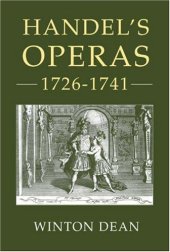 book Handel's Operas, 1726-1741