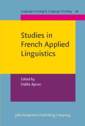 book Studies In French Applied Linguistics (Language Learning and Language Teaching)