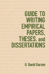 book Guide to Writing Empirical Papers, Theses, and Dissertations