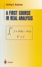 book A First Course in Real Analysis