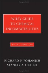 book Wiley Guide to Chemical Incompatibilities, 3rd Edition