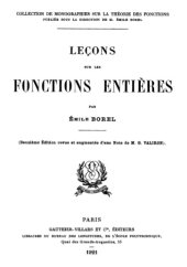 book Lecons sur les fonctions entieres, 2e ed.