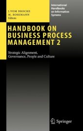 book Handbook on Business Process Management 2: Strategic Alignment, Governance, People and Culture