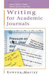 book Writing for Academic Journals (Study Skills)