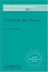 book Algebraic Set Theory