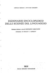 book Dizionario enciclopedico delle scienze del linguaggio