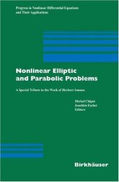 book Nonlinear Elliptic and Parabolic Problems: A Special Tribute to the Work of Herbert Amann