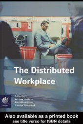 book The Distributed Workplace: Sustainable Work Environments