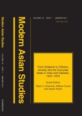 book Modern Asian Studies Volume 45 Part 1 January 2011