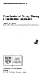 book Combinatorial Group Theory: A Topological Approach