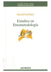 book Estudios en Etnometodología