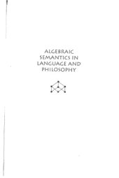 book Algebraic Semantics in Language and Philosophy