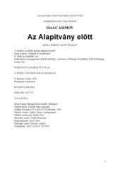 book Az Alapítvány előtt