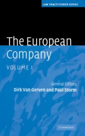 book The European Company: VOLUME I (Law Practitioner Series)