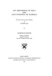 book San Bernardino of Siena and Sant'Antonino of Florence: The Two Great Economic Thinkers of the Middle Ages