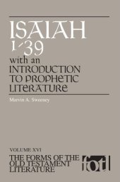 book Isaiah 1-39: With an Introduction to Prophetic Literature (The Forms of the Old Testament Literature)