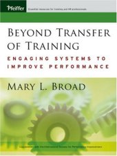 book Beyond Transfer of Training: Engaging Systems to Improve Performance