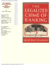 book The Legalized Crime of Banking and a Constitutional Remedy