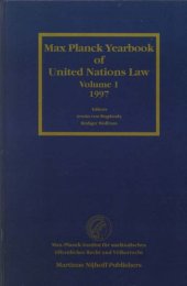 book Max Planck Yearbook of United Nations Law