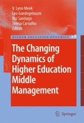 book The Changing Dynamics of Higher Education Middle Management