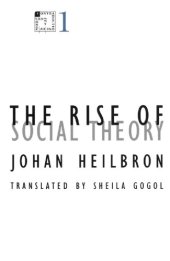 book The Rise of Social Theory (Contradictions of Modernity)