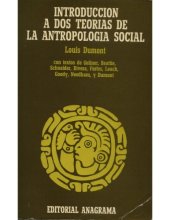 book Introducción a dos teorías de la antropología social