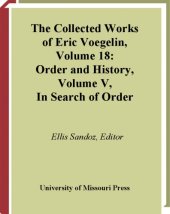 book Order and History, Volume 5: In Search of Order