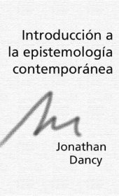 book Introducción a la epistemología contemporánea  Spanish