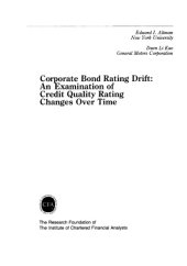 book Corporate Bond Rating Drift: An Examination of Credit Quality Rating Changes over Time