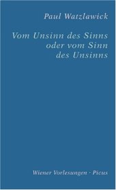 book Vom Unsinn des Sinns oder vom Sinn des Unsinns  GERMAN