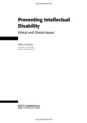 book Preventing Intellectual Disability: Ethical and Clinical Issues