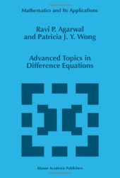 book Advanced Topics in Difference Equations