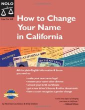 book How to Change Your Name in California, 11th edition