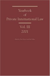 book Yearbook of Private International Law: Volume III, 2001