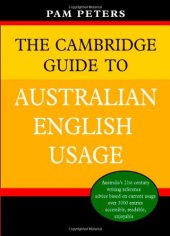 book The Cambridge Guide to Australian English Usage