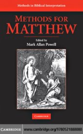 book Methods for Matthew (Methods in Biblical Interpretation)