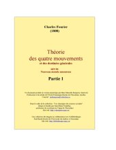 book Théorie des quatre mouvements et des destinées générales ;  suivi de  Le nouveau monde amoureux