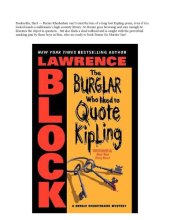 book The Burglar Who Liked to Quote Kipling  (Bernie Rhodenbarr Mysteries)