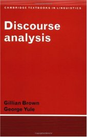 book Discourse Analysis (Cambridge Textbooks in Linguistics)