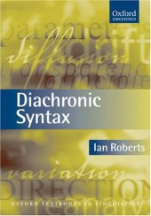 book Diachronic Syntax