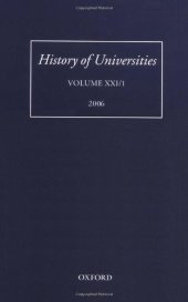 book History of Universities: Volume XXI 1