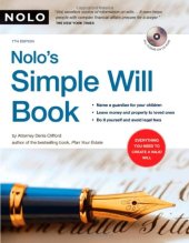 book Nolo's Simple Will Book, 7th edition