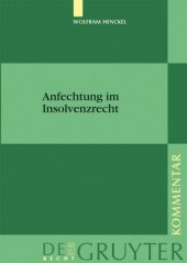 book Anfechtung im Insolvenzrecht