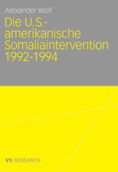 book Die U.S.-amerikanische Somaliaintervention 1992 - 1994