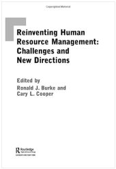 book Reinventing Human Resource Management: Challenges and New Directions