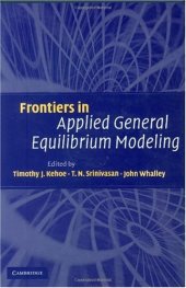 book Frontiers in Applied General Equilibrium Modeling: In Honor of Herbert Scarf