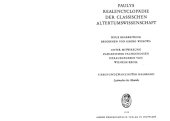 book Paulys Realencyclopädie der classischen Altertumswissenschaft: neue Bearbeitung, Bd.14 1 : Lysimachos - Mantike: Bd XIV, Hbd XIV,1