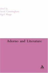 book Adorno And Literature